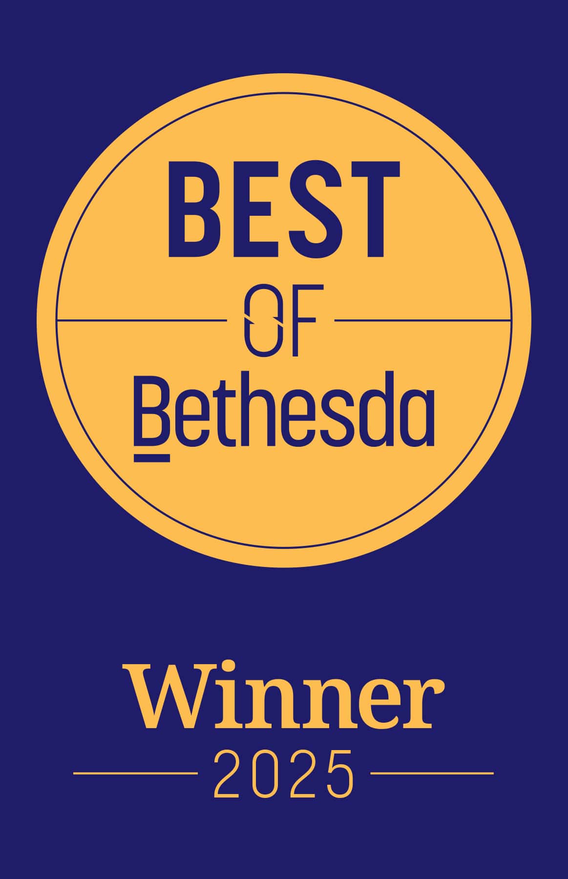 Best of Bethesda 2025 Winner badge.